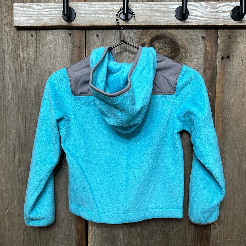 Old Navy Hooded Micro Fleece Jacket in Teal Blue Green Size Small 6 7 - Picture 3 of 16